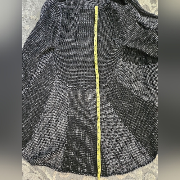 ALBINAAS ALPACA-Black & Gray Peruvian Alpaca Circle Jacket Coat Peplum Style - Picture 14 of 15